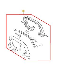 Handtag främre SHT900AE, HT900E, 118811340/0