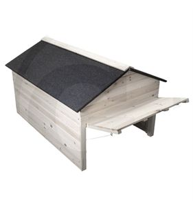 Hus till robotgräsklippare med automatisk port