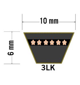 Kilrem 3L210, förstärkt - 10x6x533mm (La)