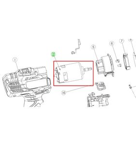 Motor R18IW3-0 18V, R18IW3-120S, R18IW3-140SF, 5131032997