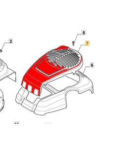 Motorkåpa ST45, 322055538/0