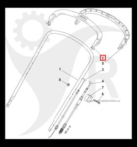 Reglage bygel handtag Turbo 48 S Combi, 50, 55 m.fl. 381003298/0