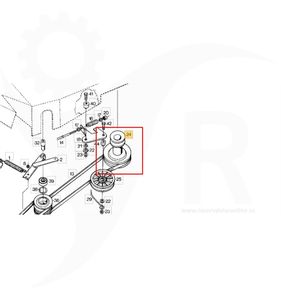 Remskiva motoraxel Villa 8, 9, 11E, Classic President 1134-1633-01