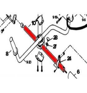 Riggrör övre BC435L, 5743280-01