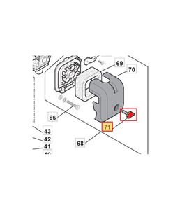 Skruv till luftfilter SB34, SB26, 123878056/0