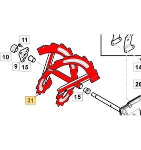 Snöskruv höger ST4262P, ST5262P, 118820148/1