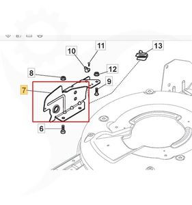 Klipphöjdsjustering fäste höger, Multiclip 50 322778419/0